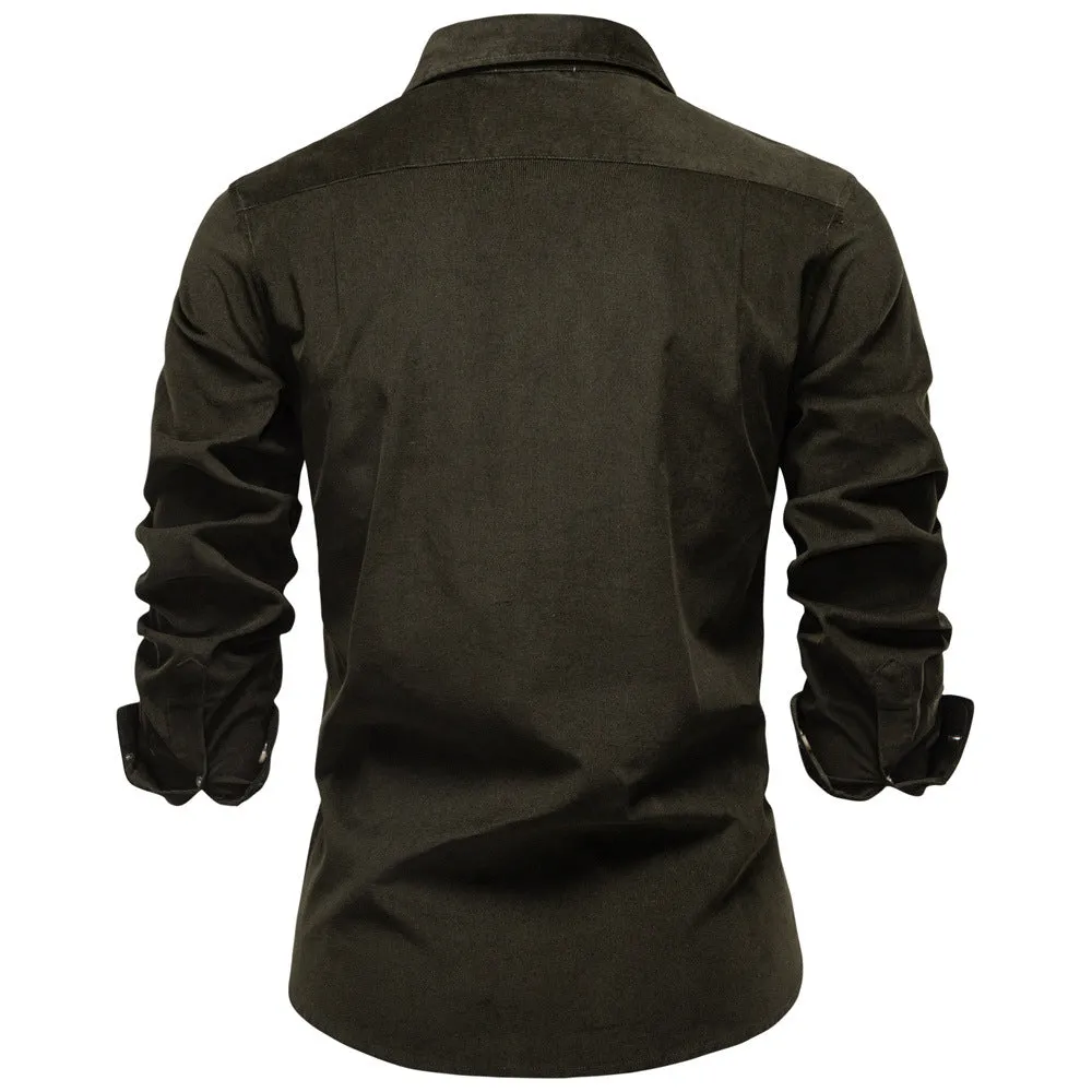 Men’s Cotton Corduroy Long Sleeve Shirt sold by Aha Selected product image thumbnail 4