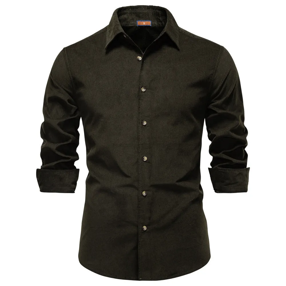 Men’s Cotton Corduroy Long Sleeve Shirt sold by Aha Selected product image thumbnail 3