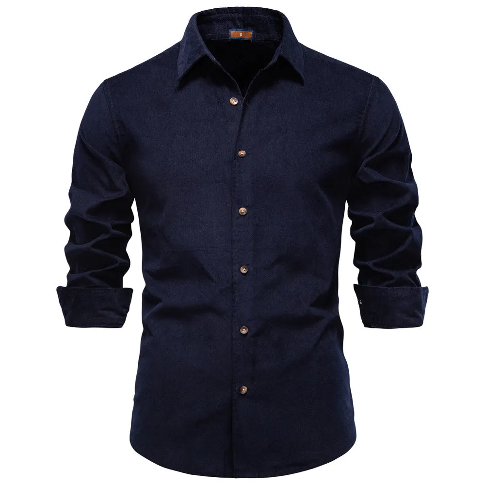 Men’s Cotton Corduroy Long Sleeve Shirt sold by Aha Selected product image thumbnail 5