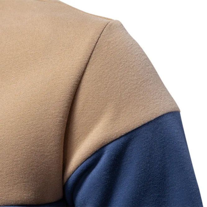 Colorblock Warm Long Sleeve Polo Shirt sold by Aha Selected product image thumbnail 5