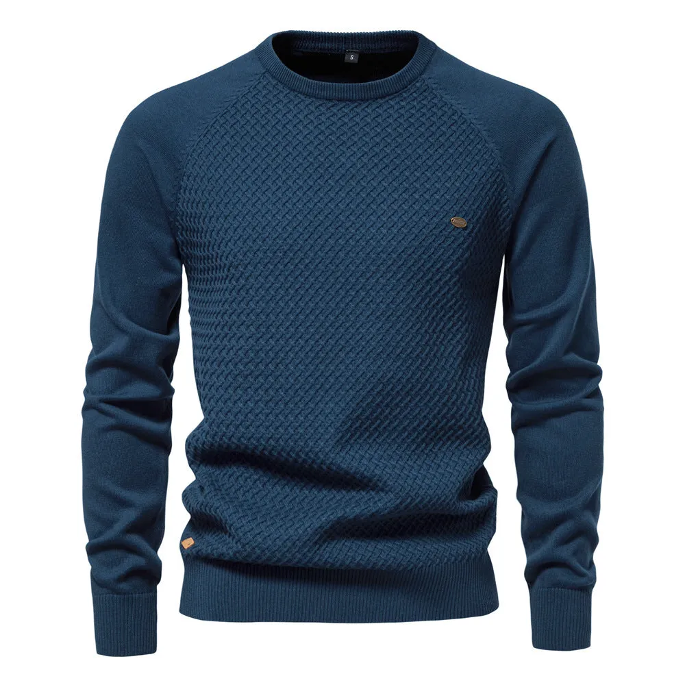 Classic Waffle Knit Crewneck Sweater sold by Aha Selected product image thumbnail 2