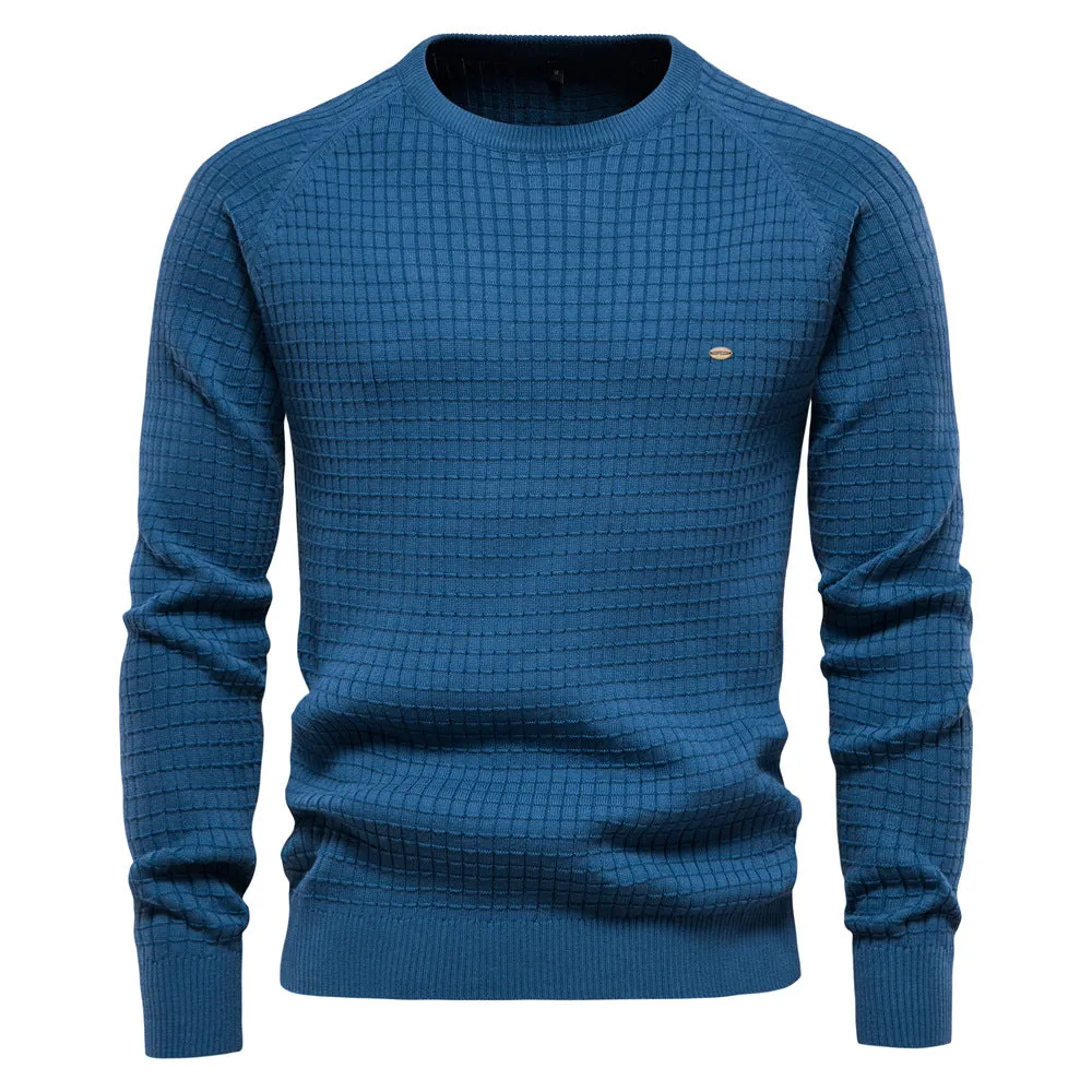 Classic Grid Crew Neck Sweater sold by Aha Selected product image thumbnail 3