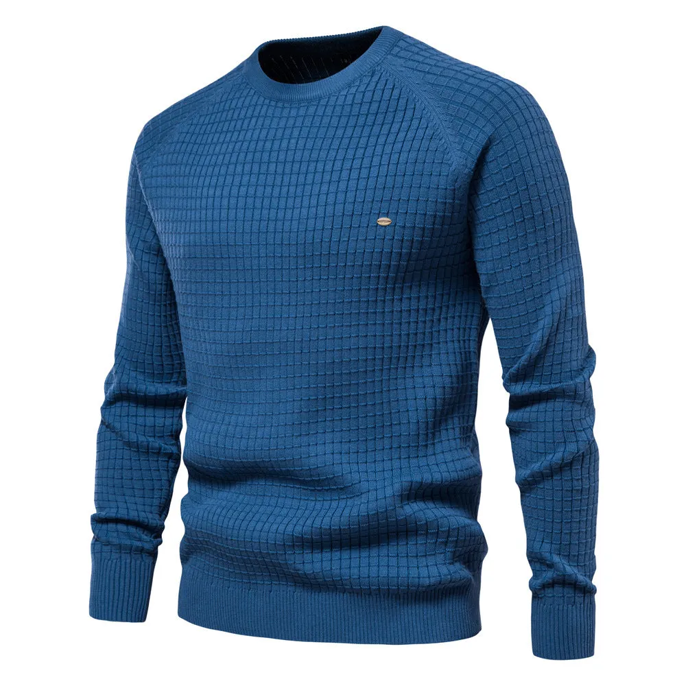 Classic Grid Crew Neck Sweater sold by Aha Selected product image thumbnail 4