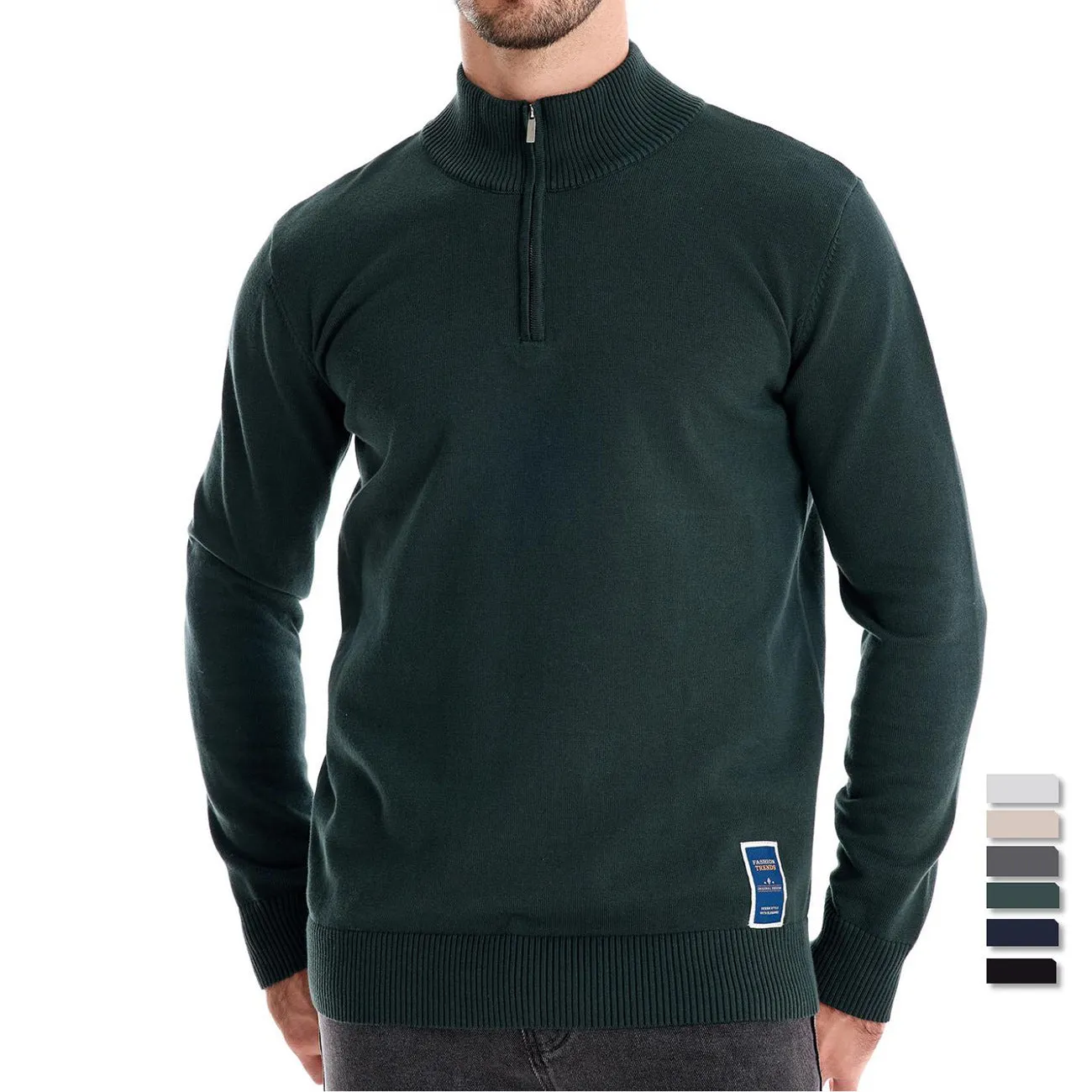 Classic Half-Zip Knit Sweater sold by Aha Selected product image thumbnail 5