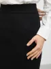 Woolen Slit Knit Midi Skirt sold by Aha Selected