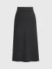 Woolen Slit Knit Midi Skirt sold by Aha Selected