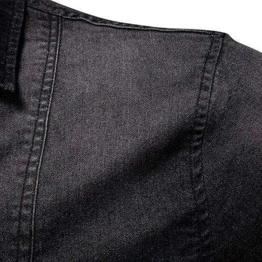 Classic Long Sleeve Denim Shirt sold by Aha Selected product image thumbnail 4