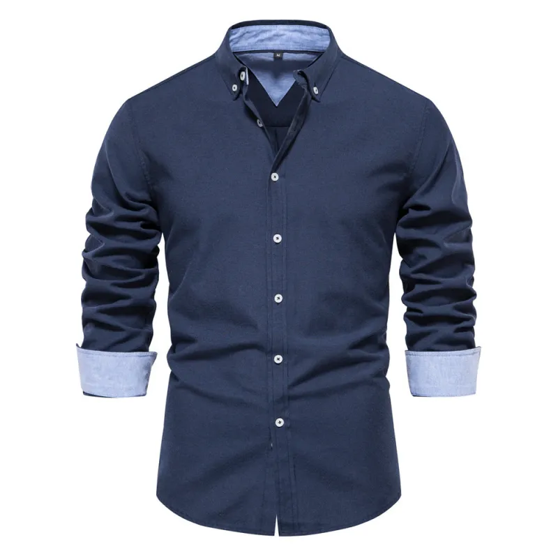 Long Sleeve Casual Button-Down Shirt sold by Aha Selected