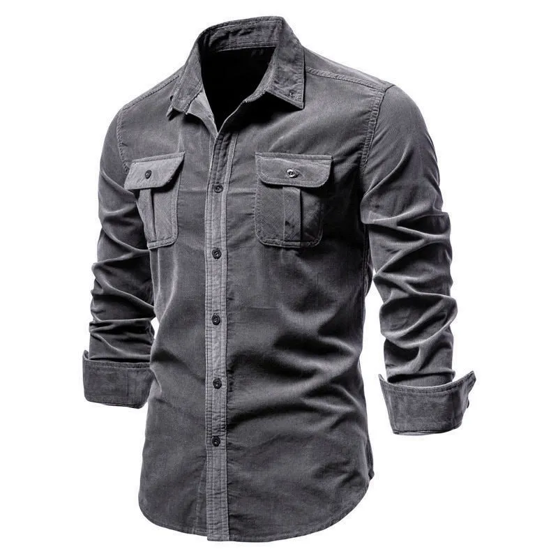 Classic Corduroy Button-Up Utility Shirt sold by Aha Selected product image thumbnail 3