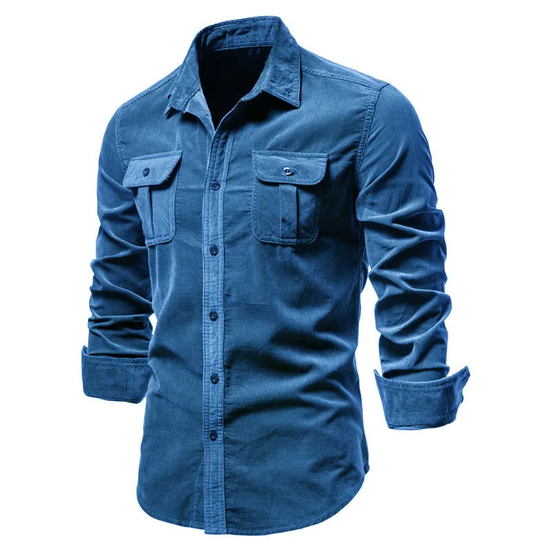 Classic Corduroy Button-Up Utility Shirt sold by Aha Selected product image thumbnail 4