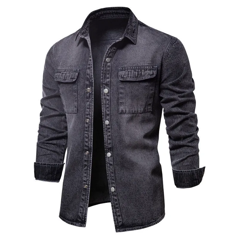 Men’s Classic Cotton Denim Shirt sold by Aha Selected product image thumbnail 4