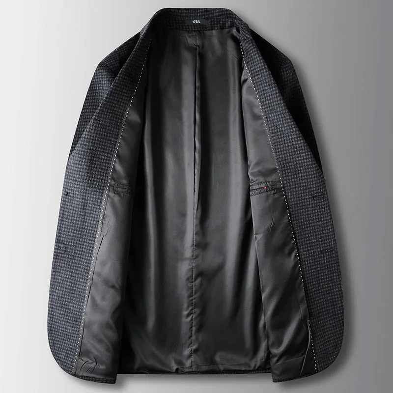 Classic Wool Blend Checked Blazer sold by Aha Selected product image thumbnail 4