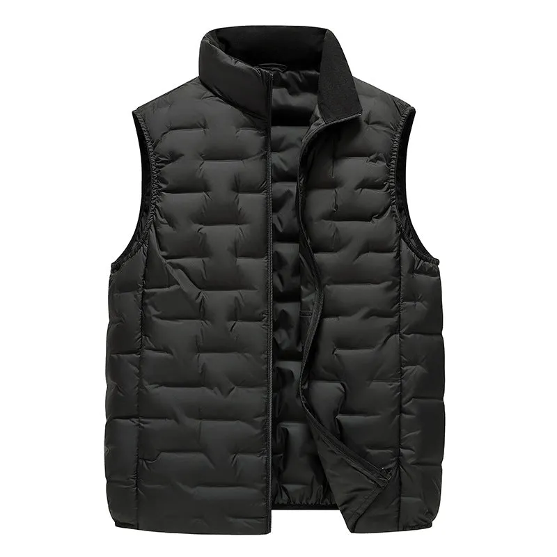 Men's Down Jacket Autumn And Winter 90 White Duck Down Warm Vest sold by Aha Selected