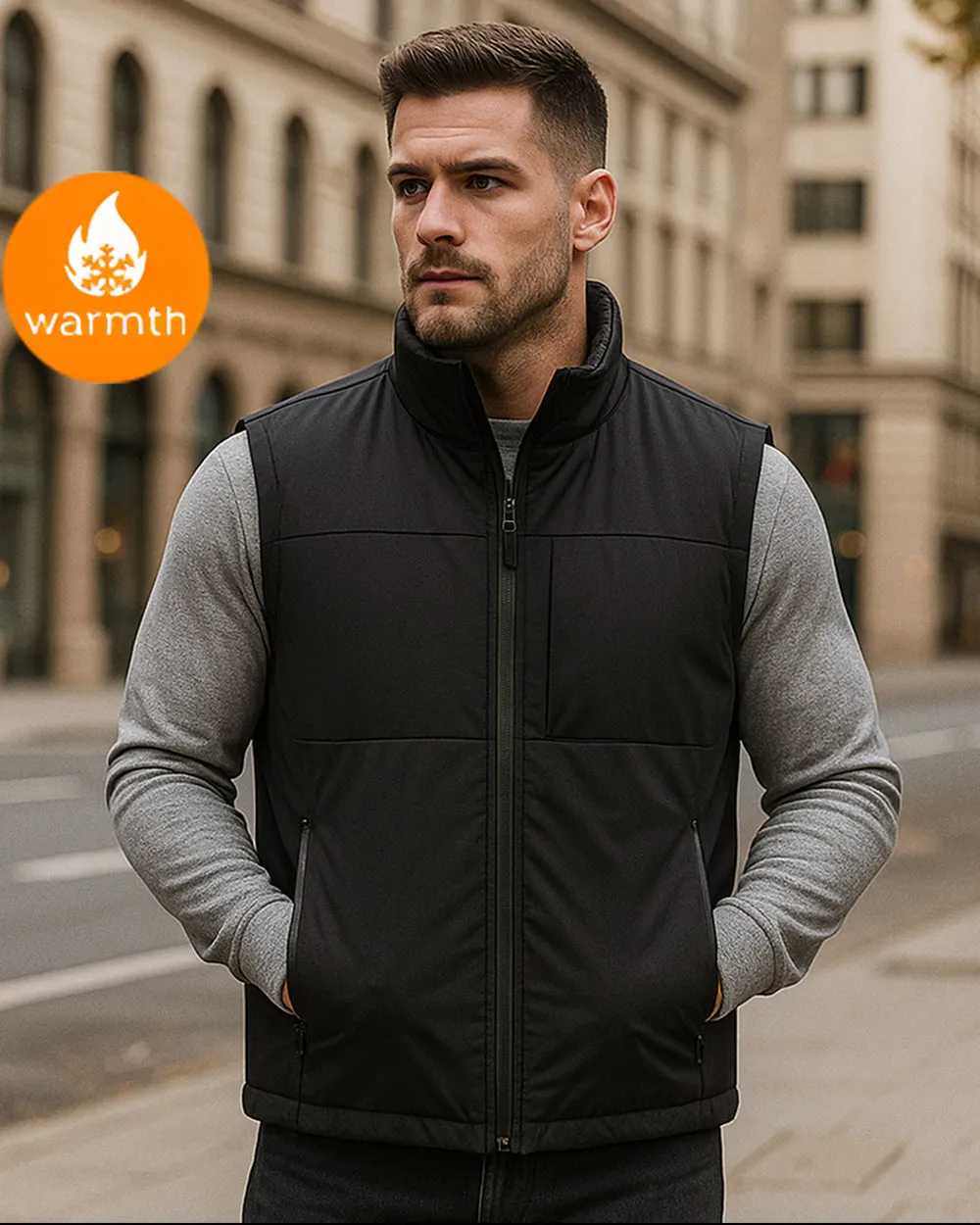 Reversible Fleece-Lined Utility Vest sold by Aha Selected