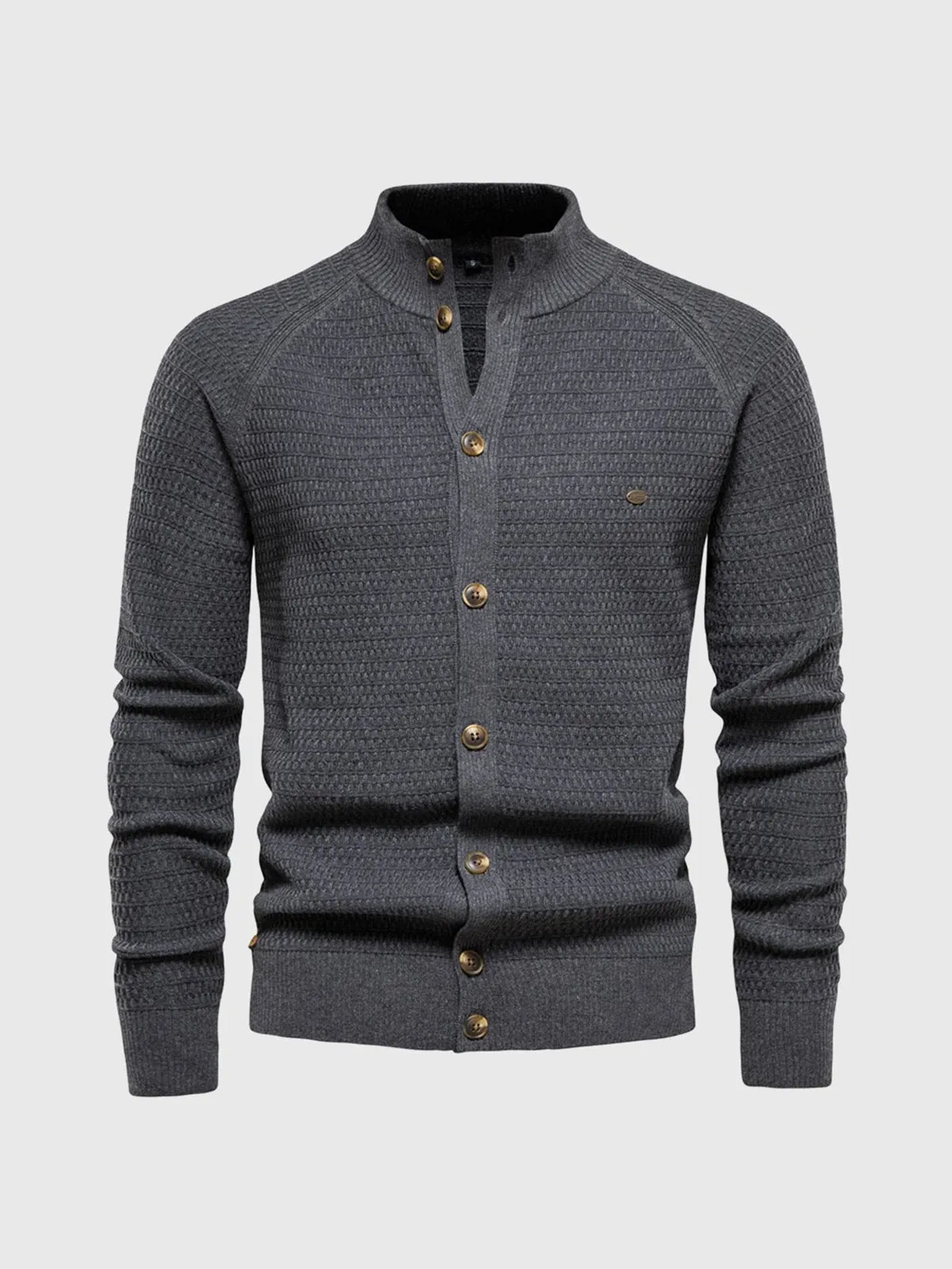 Men's Long Sleeve Stand Collar Cardigan Sweaters sold by Aha Selected product image thumbnail 4