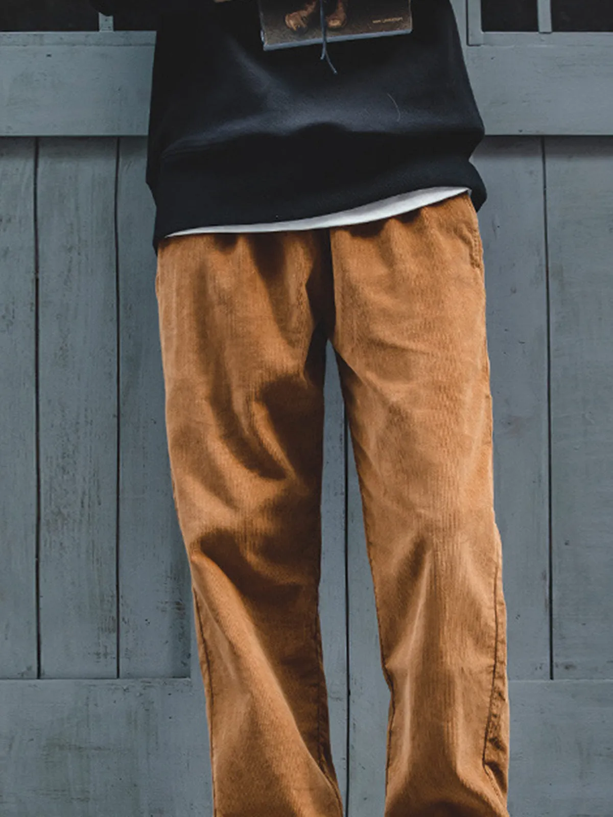 Men's Corduroy Relaxed Fit Straight Pants sold by Aha Selected product image thumbnail 3