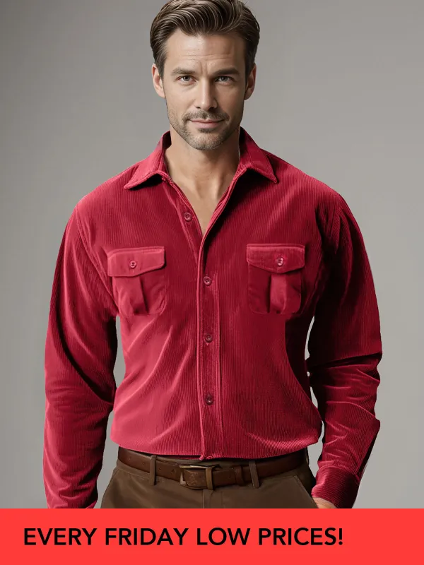 Men's Lightweight Corduroy Shirt sold by Aha Selected