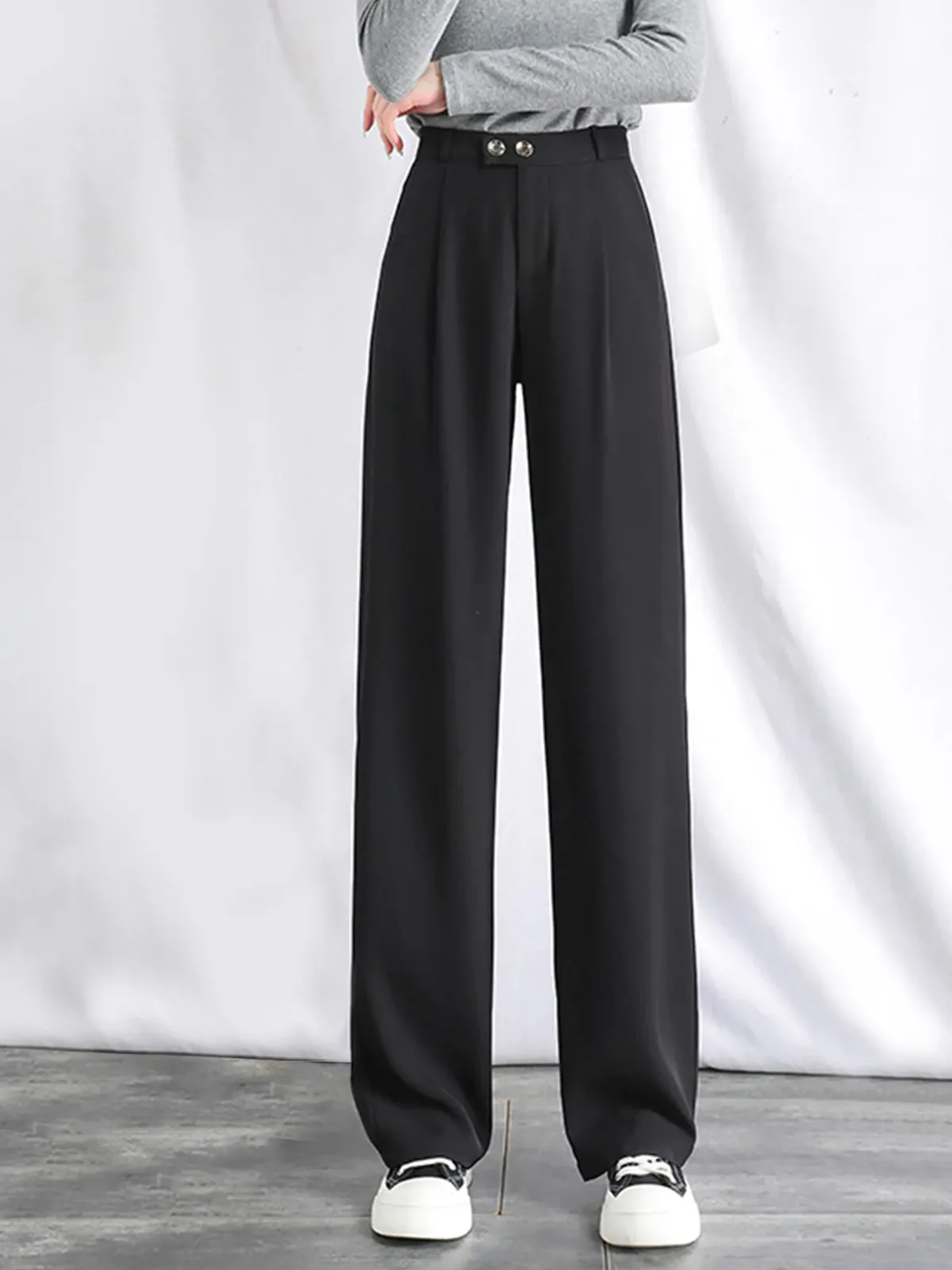 Two-Button Straight Pants sold by Aha Selected product image thumbnail 3