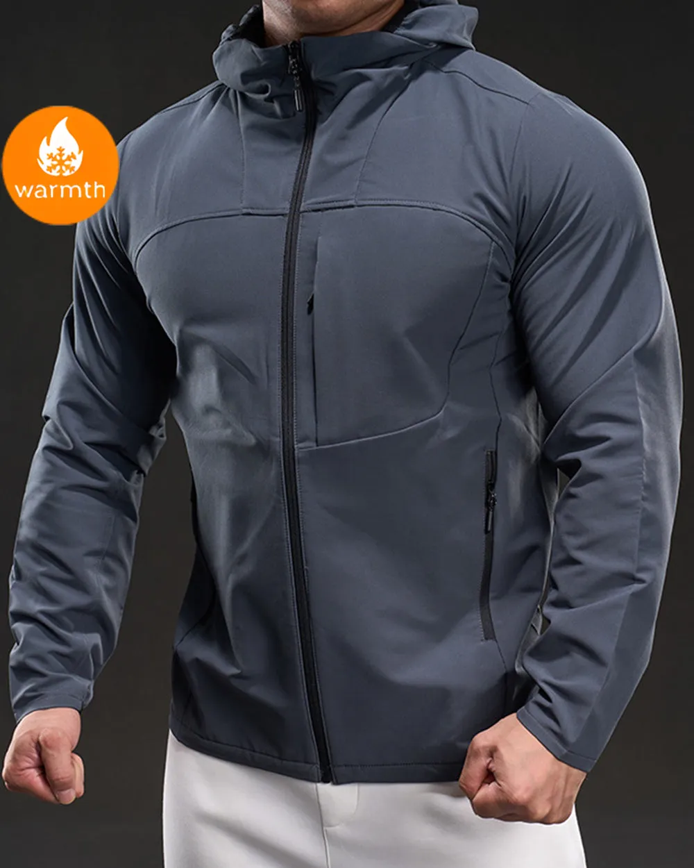 Fleece-Lined Athletic Hooded Full Zip Jacket sold by Aha Selected product image thumbnail 2