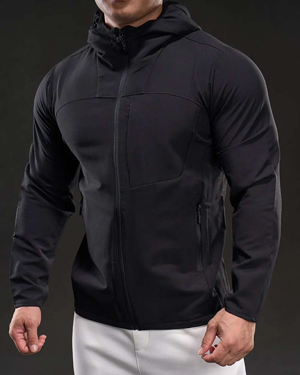 Fleece-Lined Athletic Hooded Full Zip Jacket sold by Aha Selected product image thumbnail 3