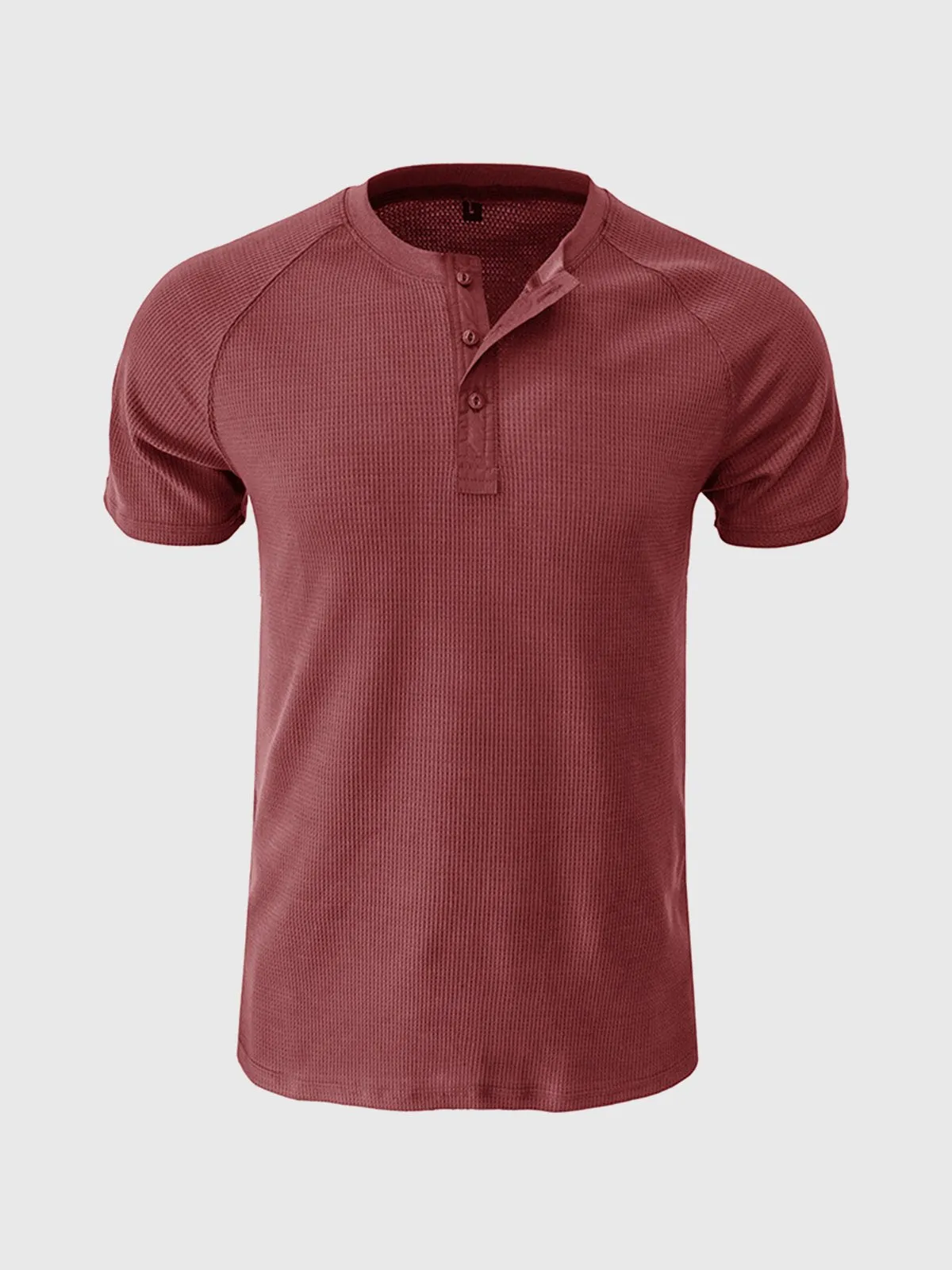 Waffle Henley Short Sleeves Top(Final Sale–No Return or Exchange) sold by Aha Selected product image thumbnail 3