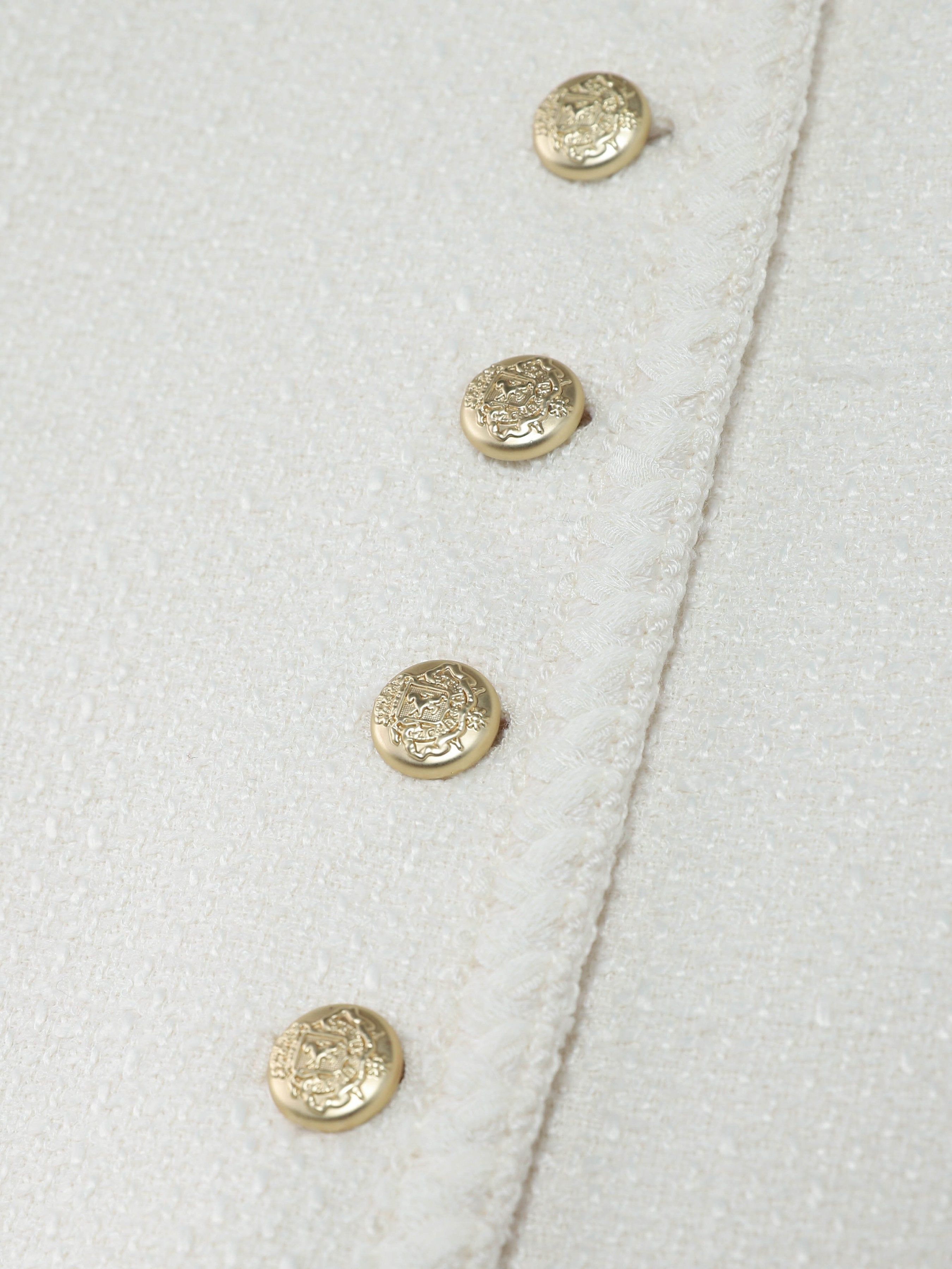 Woven Tweed Patchwork Jacket sold by Aha Selected product image thumbnail 3