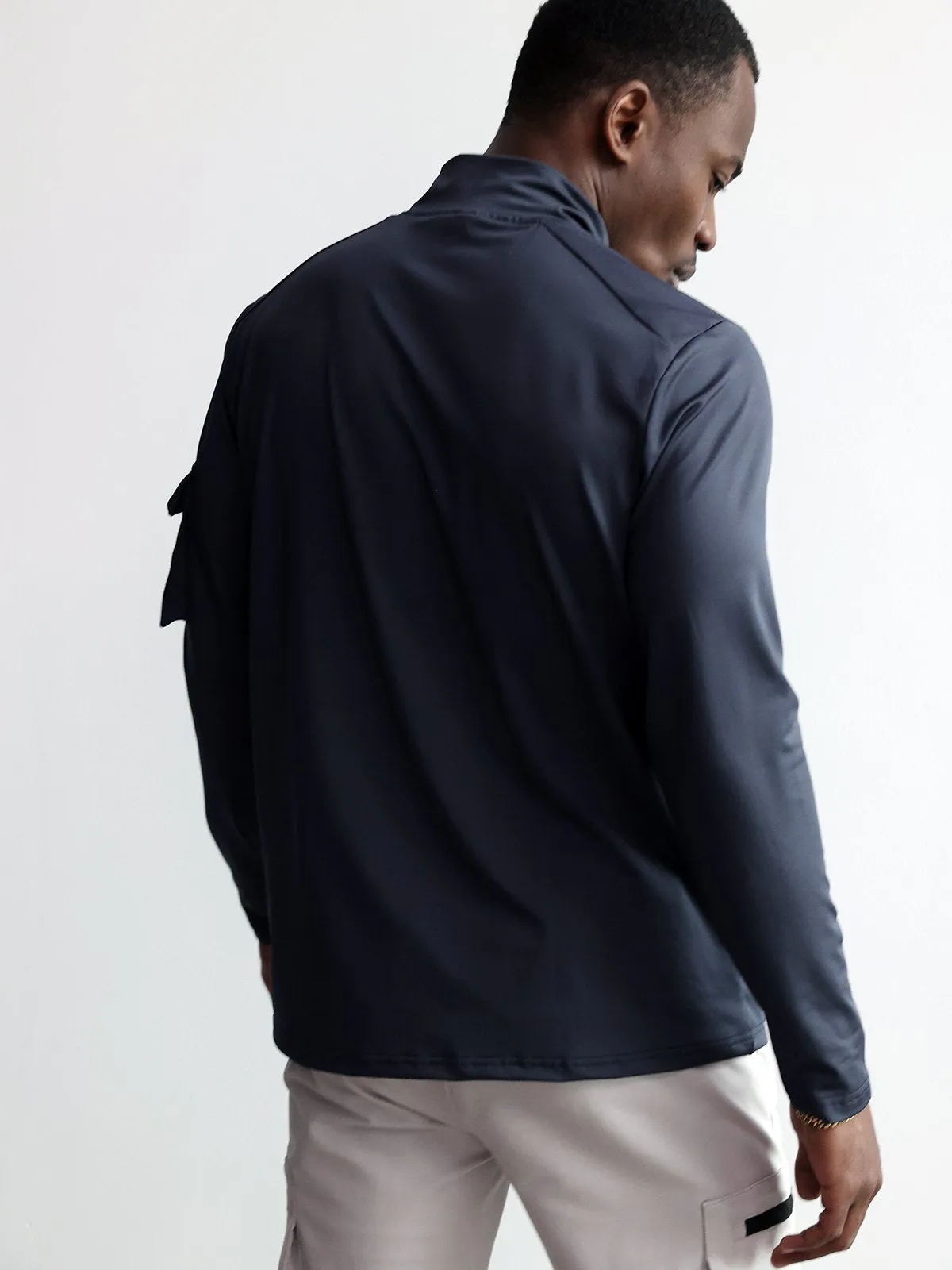 Cargo Pocket 1/4 Zip long Sleeves Shirt(Final Sale–No Return or Exchange) sold by Aha Selected product image thumbnail 5