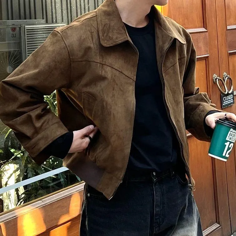 M's Vegan Suede Shacket Zipper Jacket(Final Sale–No Return or Exchange) sold by Aha Selected product image thumbnail 4