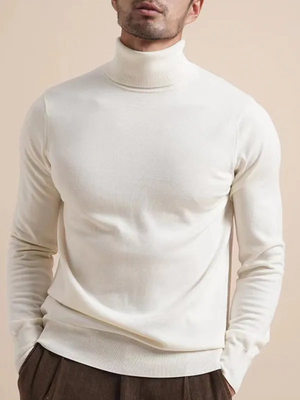Regular Fit Mock-Neck Bottoming Sweater(Final Sale–No Return or Exchange) sold by Aha Selected