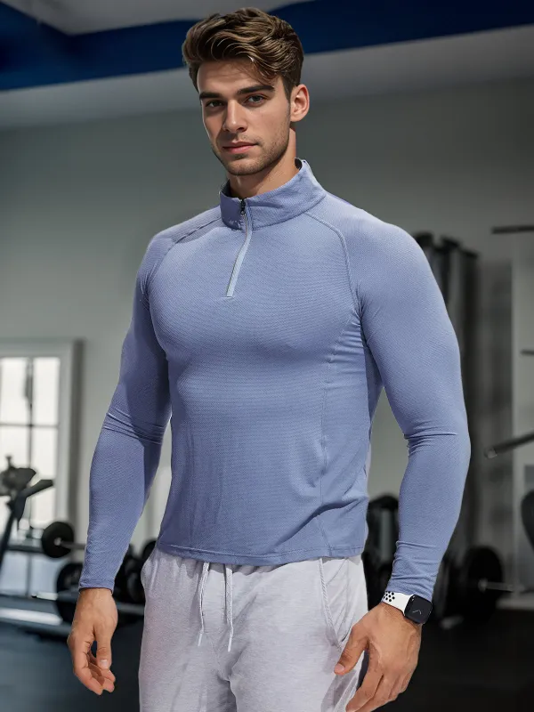 Vent Half-Zip Long Sleeves Shirt sold by Aha Selected