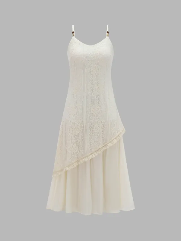 Faux Two-Piece Lace Sundress sold by Aha Selected