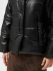 Vegan Leather Down Puffer Jacket sold by Aha Selected