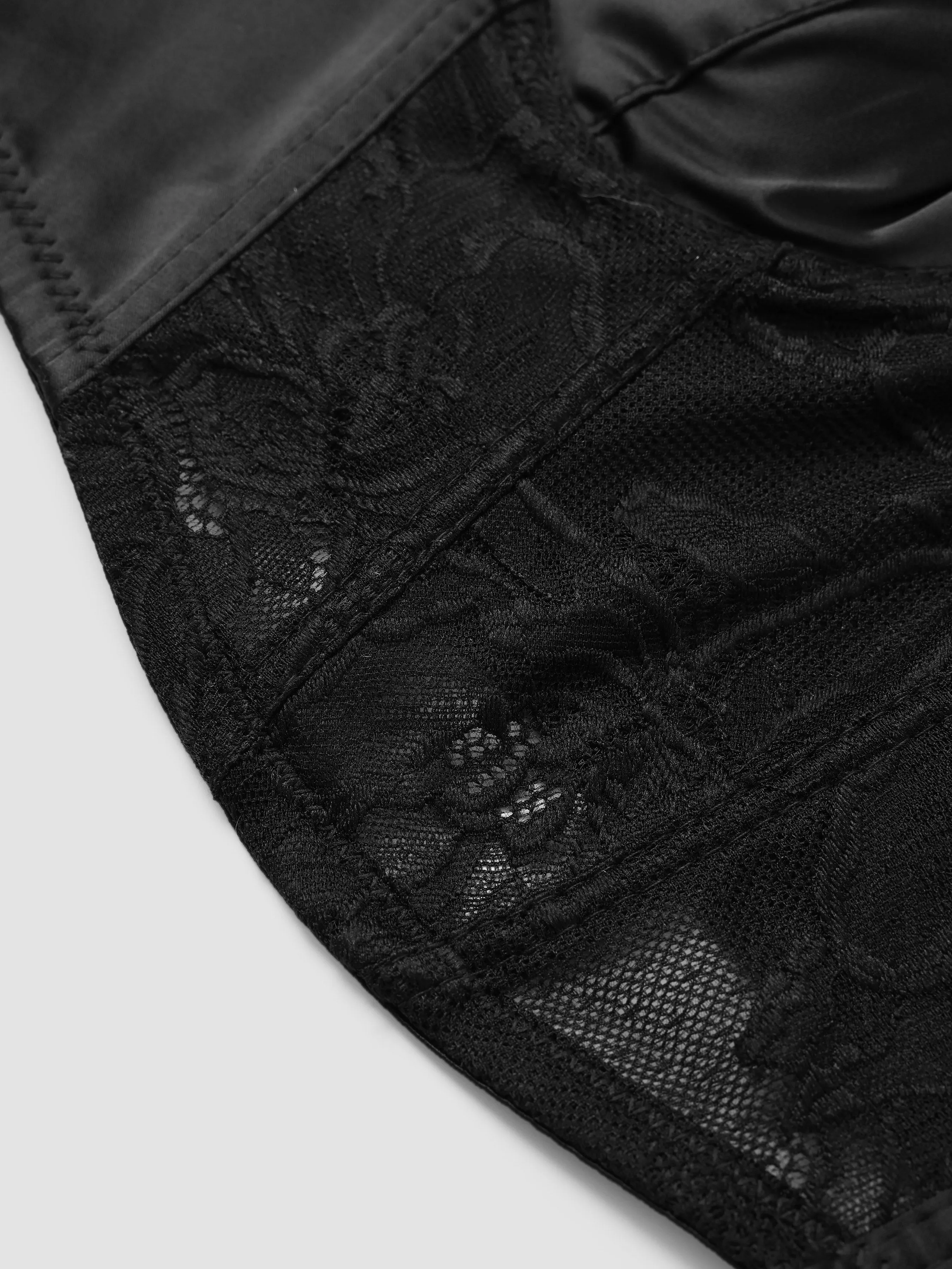 Lace Splicing Satin Longline Bra sold by Aha Selected product image thumbnail 5