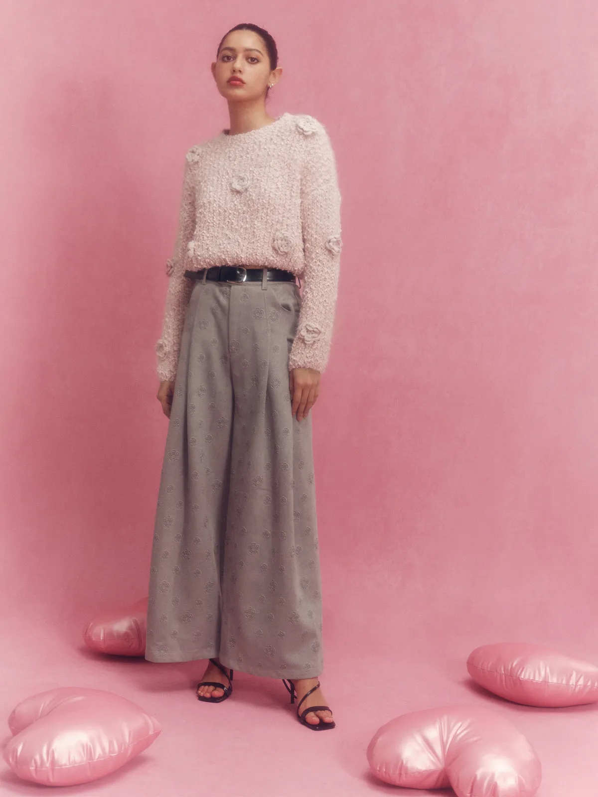 Women’s 3D Floral Embroidered Sweater sold by Aha Selected product image thumbnail 5