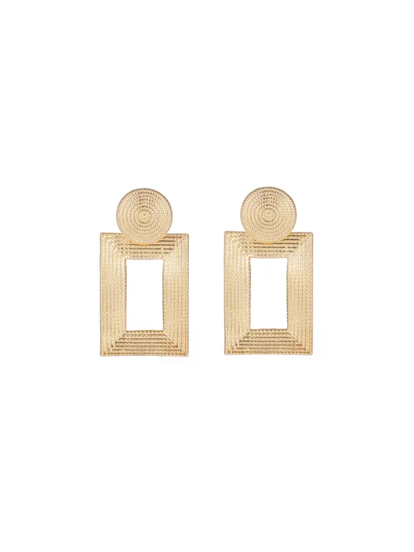 Women's Statement Metal Geometric Earrings sold by Aha Selected