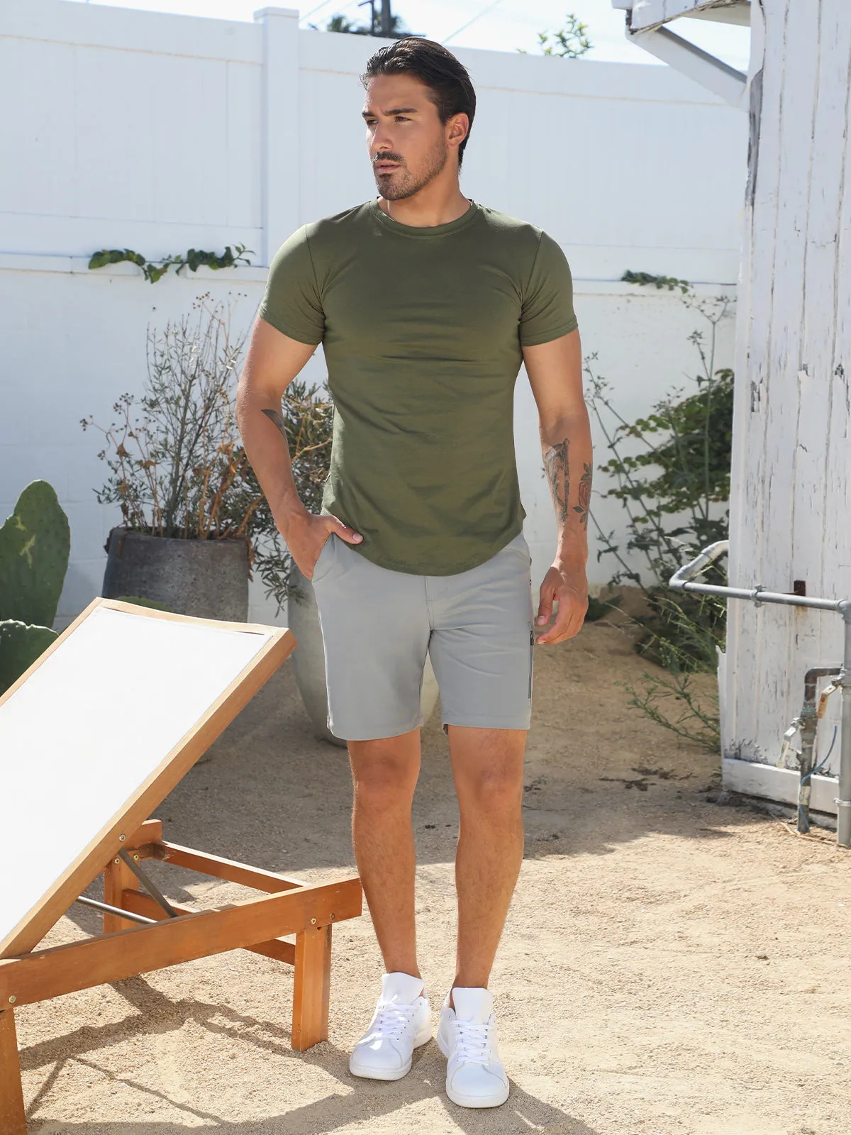 Kore Curved Hem T-shirt True Muscle Fit Crew Neck sold by Aha Selected product image thumbnail 3