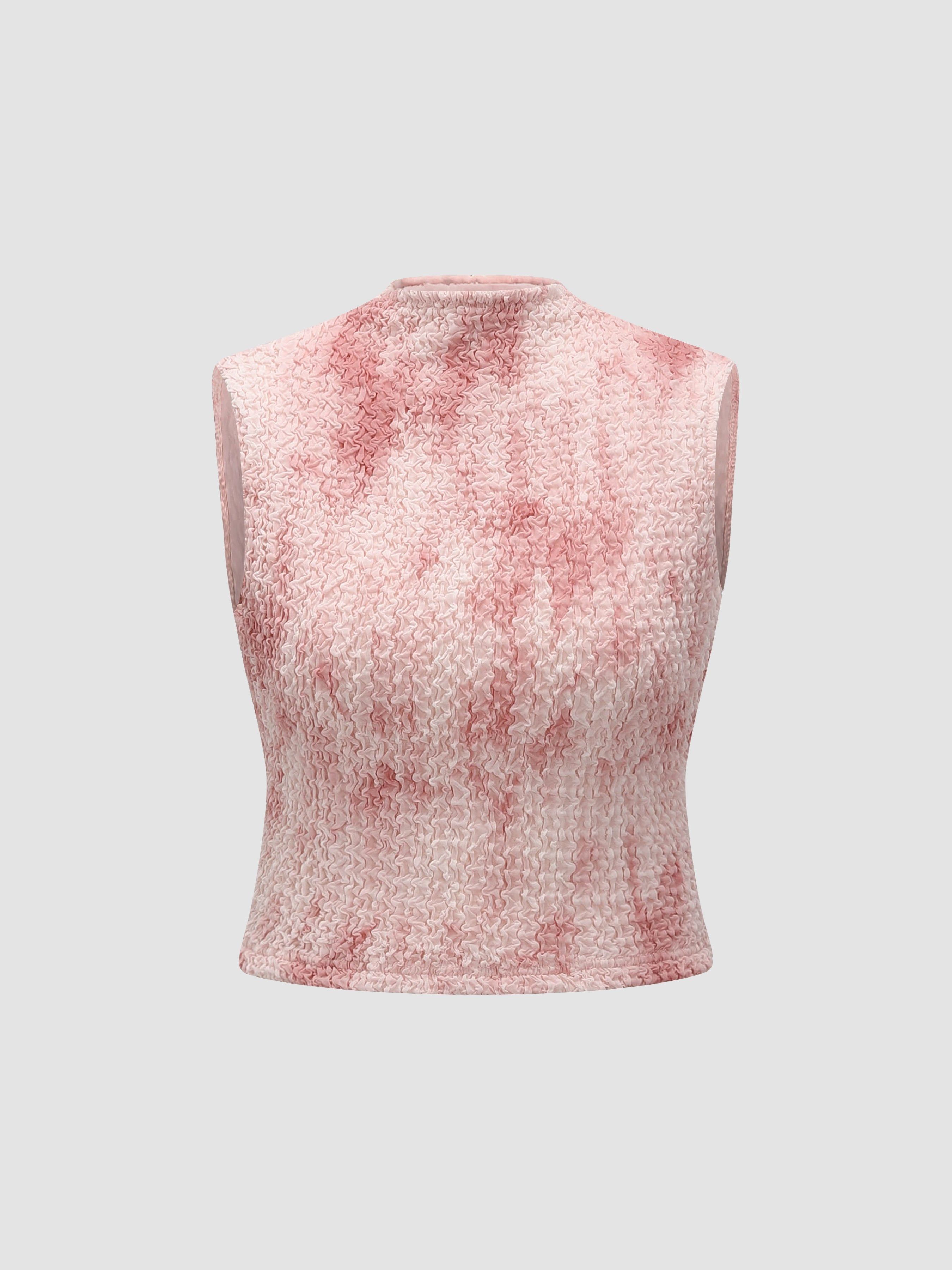 Stretchy Textured Tie-Dye Tank Top sold by Aha Selected