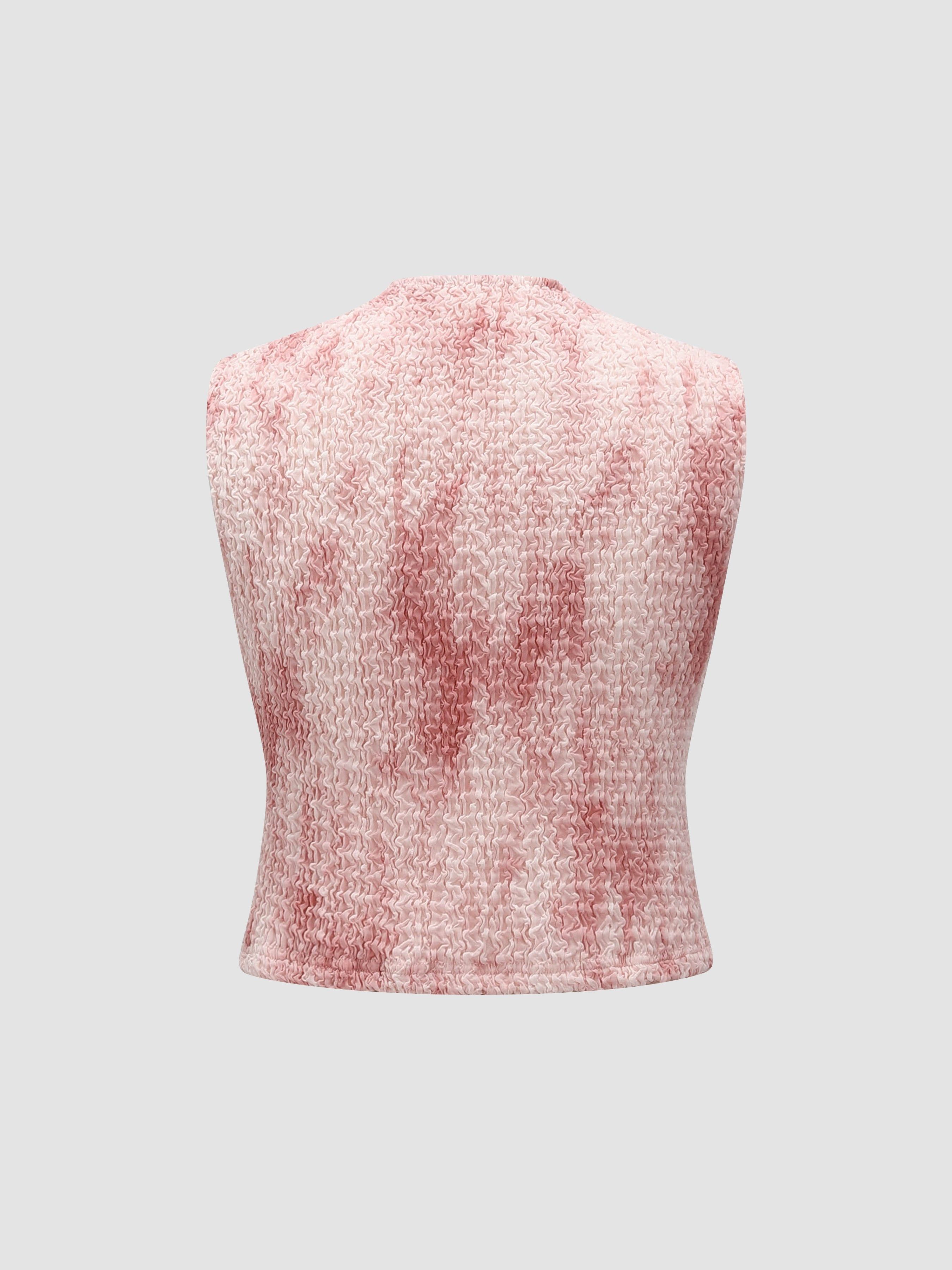 Stretchy Textured Tie-Dye Tank Top sold by Aha Selected product image thumbnail 2