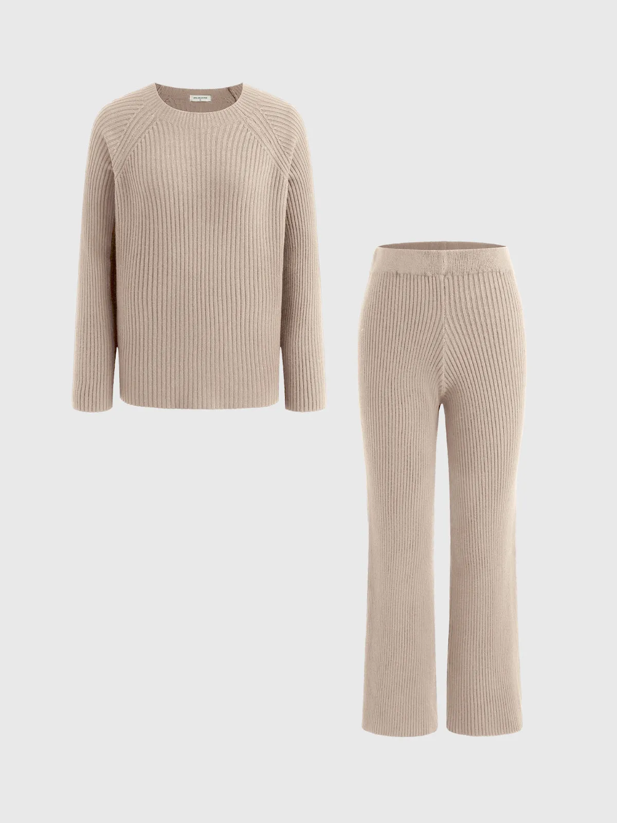 Knitted Sweater & Wide Leg Pant 2 Piece Lounge Set sold by Aha Selected