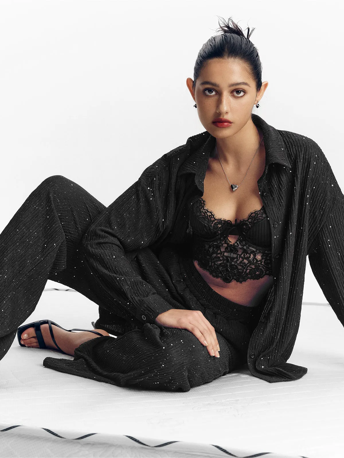 Lace Satin Bra sold by Aha Selected product image thumbnail 5