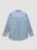 Satin Striped Oversized Long Sleeve Shirt sold by Aha Selected