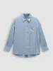 Satin Striped Oversized Long Sleeve Shirt sold by Aha Selected