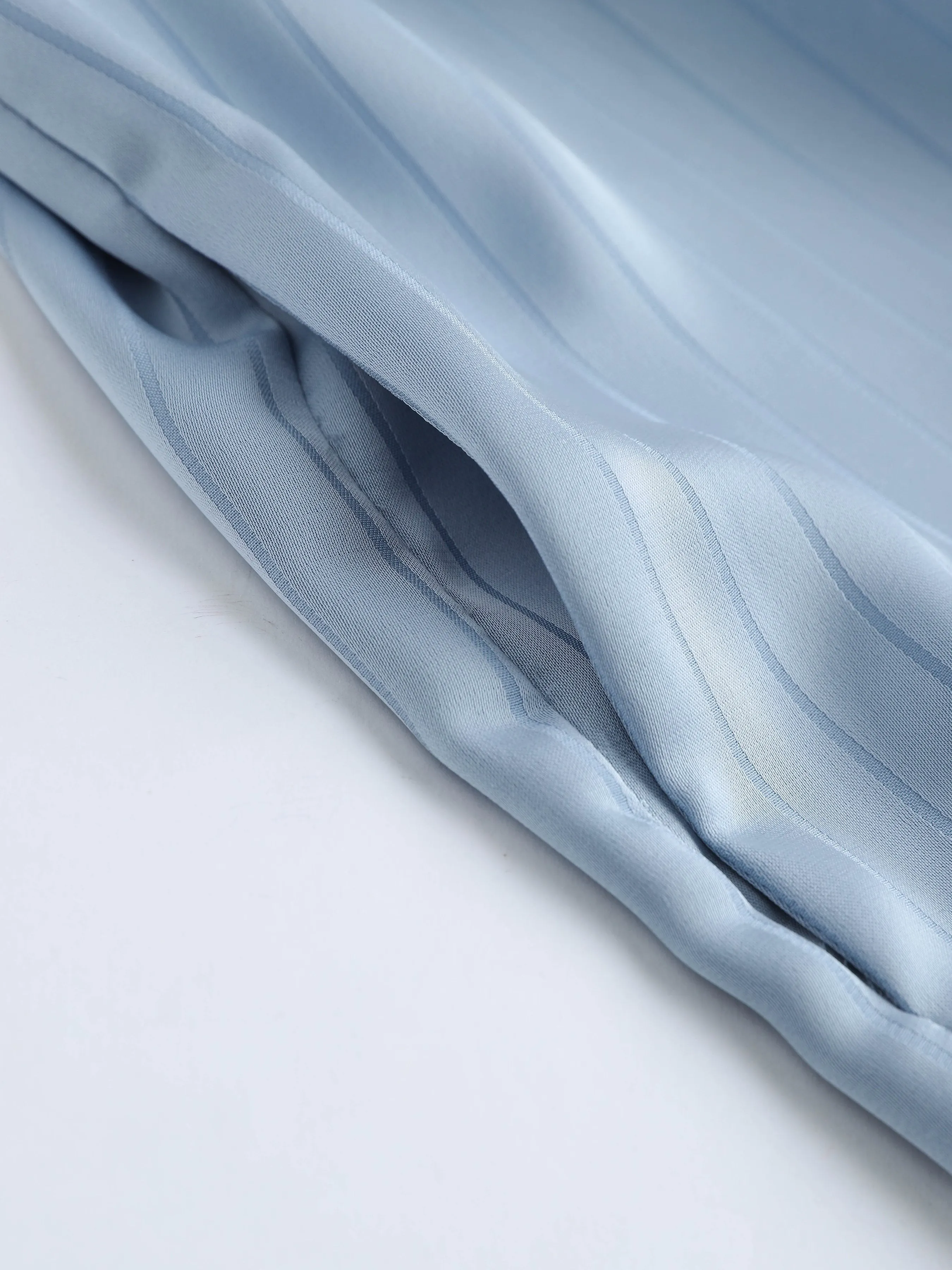 Satin Striped Belted Shirt Dress sold by Aha Selected product image thumbnail 3