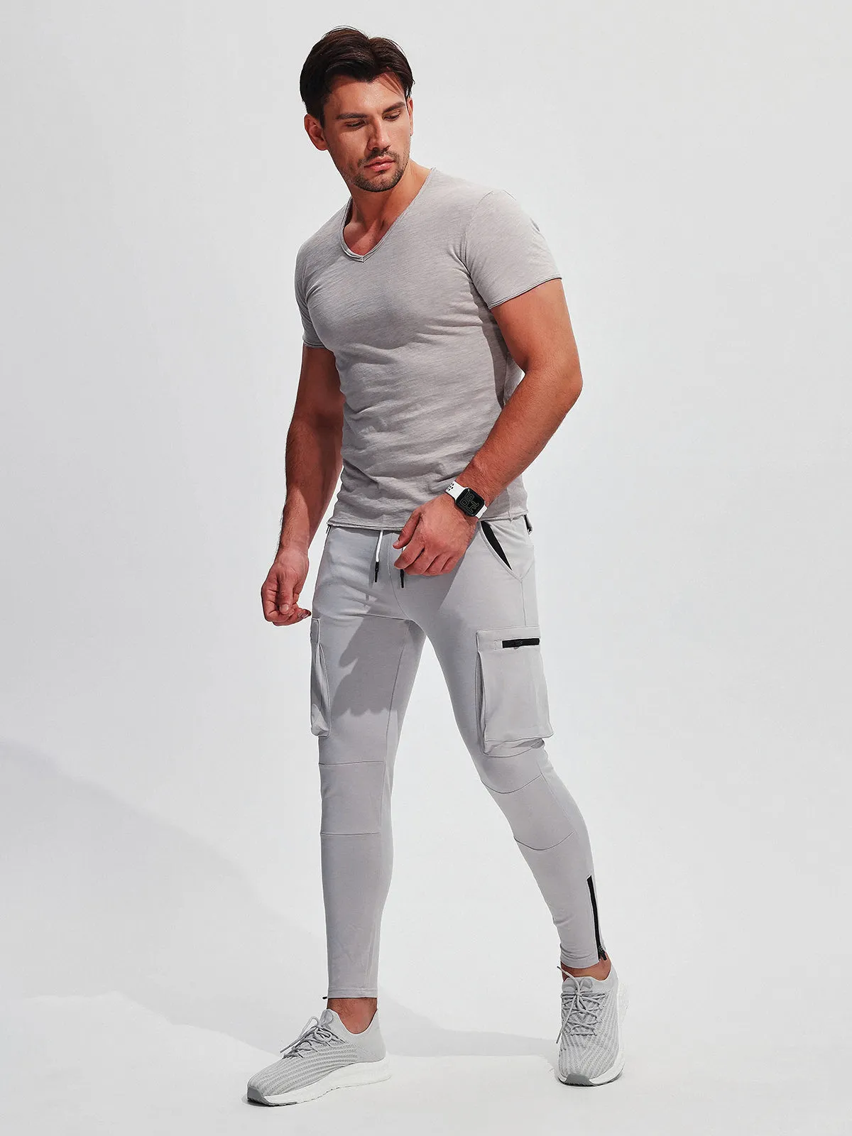 Slub Cotton V-neck T-shirt sold by Aha Selected product image thumbnail 4