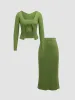 Elegant Casual Knitted Skirt sold by Aha Selected