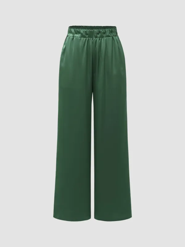 Silky Pajama Elastic Waist Pants sold by Aha Selected