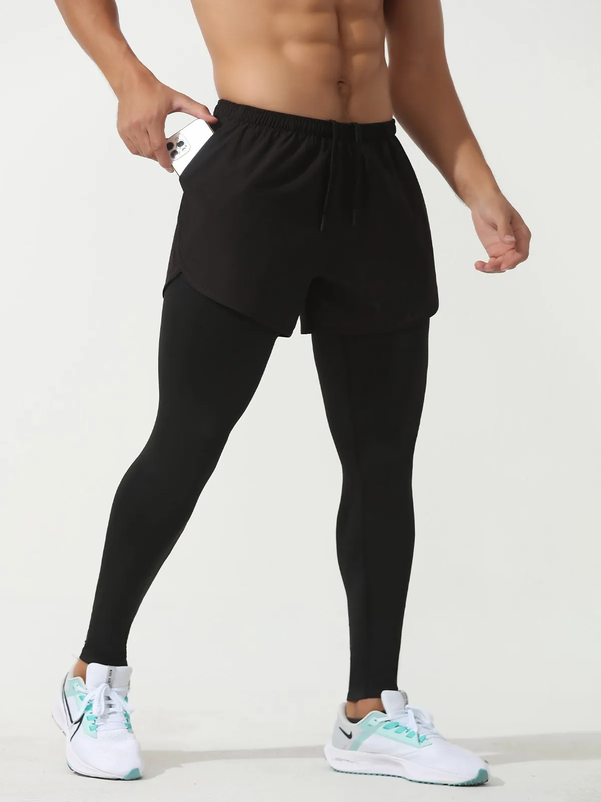 Interval Workout Pant 2 in 1 Compression Tight + Short Combo sold by Aha Selected product image thumbnail 5