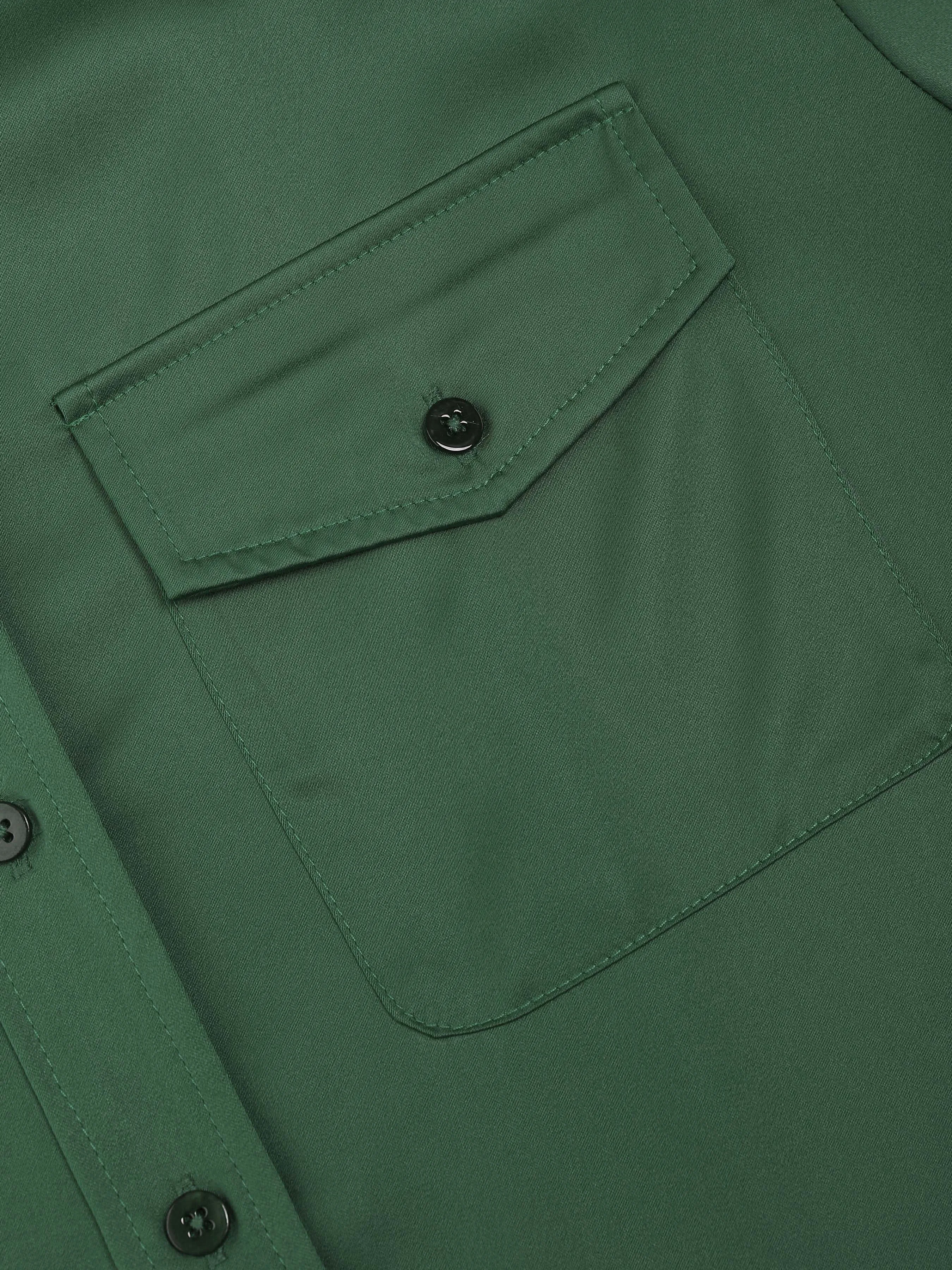 Satin Patchwork Relaxed-Fit Short Sleeve Shirt sold by Aha Selected product image thumbnail 4