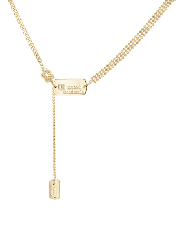 Gold Plated Nameplate Necklace sold by Aha Selected