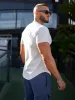 Kore Curved Hem T-shirt Muscle Fit Crew Neck sold by Aha Selected